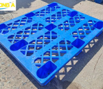 Pallet nhựa chân cốc cũ - 1000x1200x145mm - Màu xanh