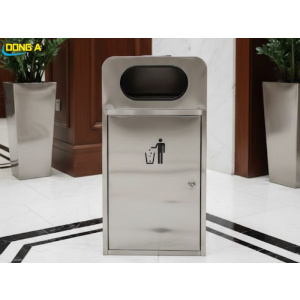 Thùng Rác Inox 120l Có Gạt Tàn