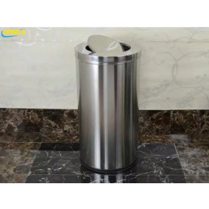 Thùng rác inox nắp lật 48x82cm